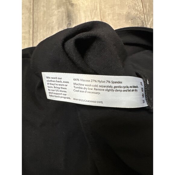 Eileen Fisher Womens Wide-Leg Black Pants Size 8 Viscose Blend Cropped - Picture 7 of 8